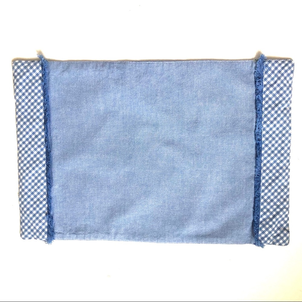 Country Chic Chambray Placemat Set (4), Like New